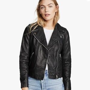 Madewell - Washed Leather Moto Jacket - XXS